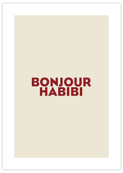 Bonjour Habibi Poster | Islamische Poster | Islamic Wall Art | ASHK®