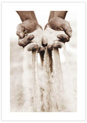 Hands Holding Sand Poster