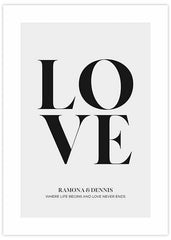 Love Big Letters Personal Poster