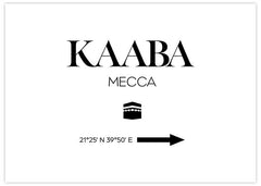 Kaaba Coordinates No2 Poster