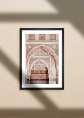 Temple of Marrakech Pink Poster