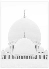 Grand Mosque Abu Dhabi BW Poster