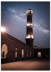 Minaret Starry Sky Poster