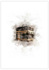 Kaaba Watercolour Poster