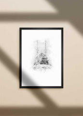 An Nabawi BW Watercolour Poster