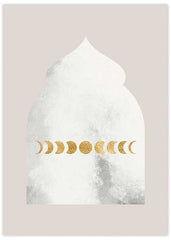 Moon Phase Beige Poster