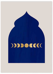 Moon Phase Blue Poster